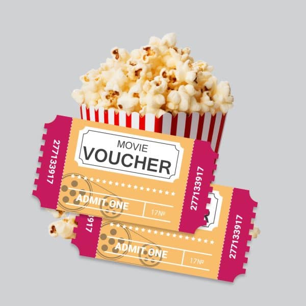 Movie Voucher for 2 (including popcorn) by 5 ELK